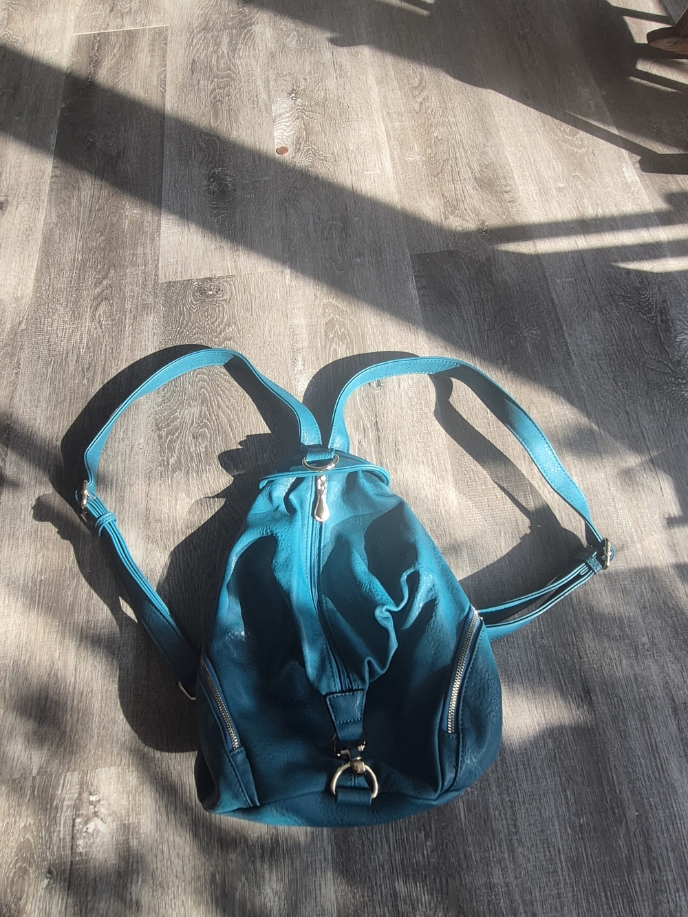 Rebecca Minkoff Teal Leather Backpack